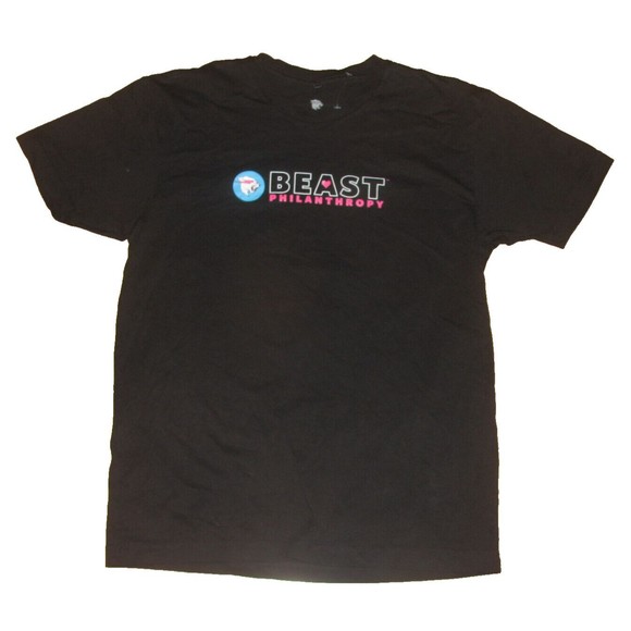 Mr.Beast Feastables Black Beast Philanthropy T-shirt Size M - Picture 1 of 3